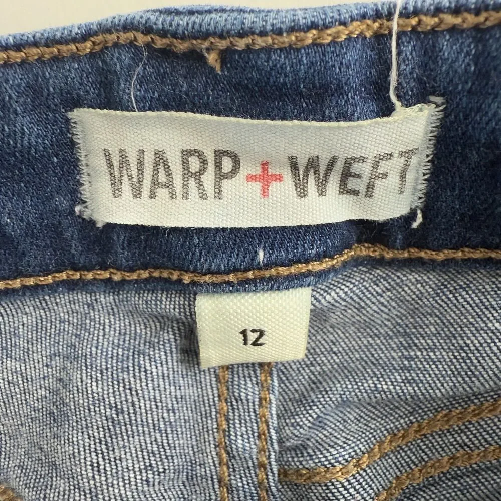 WARP + WEFT Denim KOA KONA Shorty Shorts Girls Adjustable Waist Size 12